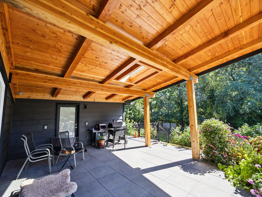 Large covered porch