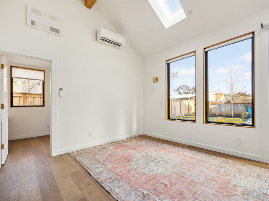 Large windows and bright light in detached ADU (accessory dwelling unit) on Knight Street in SE Portland, Oregon